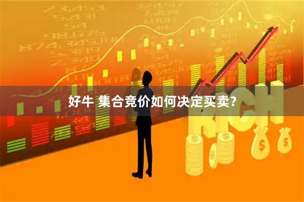 好牛 集合竞价如何决定买卖？